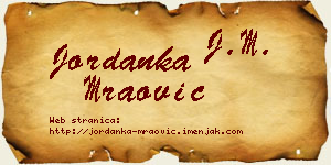 Jordanka Mraović vizit kartica